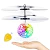 Betheaces Flying Ball, Kids Toys RC Flying Hover Disco Ball Toy Helicopter Drone Infrared Induction with Built-in Flashing LED Light Gifts for Boys Girls Teenagers Indoor and Outdoor Handheld Games