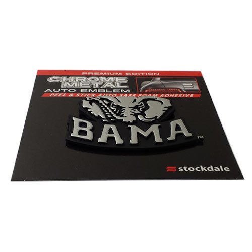 Patch Collection Alabama Crimson Tide Bama with Elephant Head Solid Metal Chrome Emblem