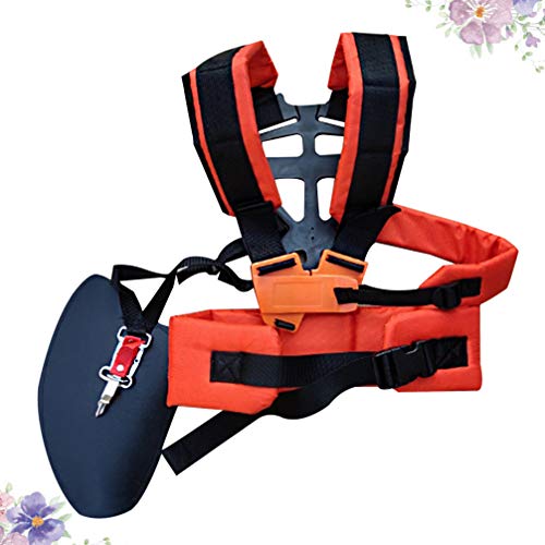 Cabilock Doppel Schultergurt Tragegurt für Motorsense Rasentrimmer Freischneider Rasenmäher Gartenarbeit Zubehör (Orange… – Bild 6