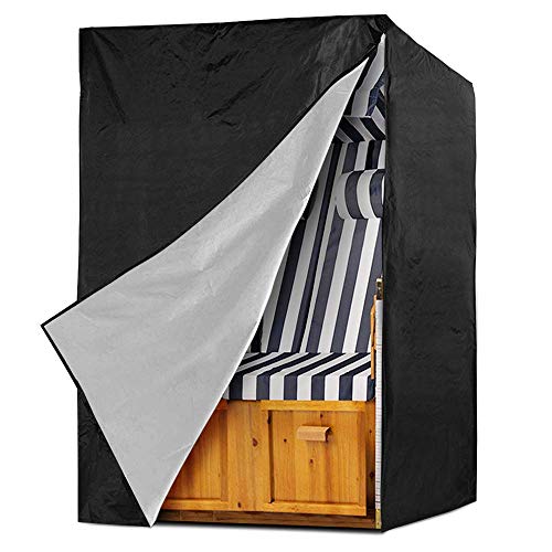 Molbory Strandkorb Schutzhülle Winterfest, Strandkorbhülle 420D Oxford Strandkorb Abdeckung Wasserdicht Strandkorbplane…