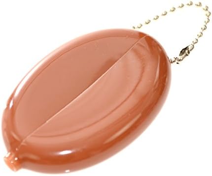 Quikoin Original Oval Sof-Touch Squeeze Coin Purse Made in USA (Brown (Opaque))