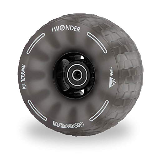 IWONDER Cloud Wheel Electric Skateboard Wheels All Terrain Off Road 120mm 78A Translucent Urethane Patented Damping Foam Core Longboard Wheels