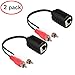 LINESO 2Pack Stereo RCA to Stereo RCA Audio Extender Over Cat5 (2X RCA to RJ45 Female) primary