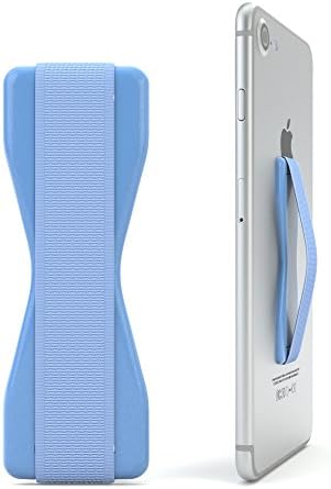 EAZY CASE Premium Finger-Halterung für Apple Smartphone 7 Plus, Samsung Galaxy S7 Edge, Sony Xperia X und mehr - Smartphone Halter für verbesserte Einhandbedienung in Hellblau