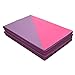 Soozier PU Leather Gymnastics Tumbling/Martial Arts Folding Mat, Pink/Purple Triangles, 4 x 10' x 2