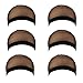 (6 Pack) Luxxii - Unisex Stocking Wig Caps for Women Nylon Mesh Stretch Elastic Snood (Black)