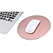 TopYart Metal Mouse Pad Circular Reversible Waterproof Aluminium Gaming Mouse Pad with Fireproof Non Slip Rubber Base Smooth Edges Frosted Surface Computer Laptop Mousepad - 220×220mm,Rose Gold
