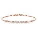 1.36 Carat Cubic Zirconia CZ Rose Gold Color Sterling Silver Bracelet 7