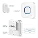 HEHUI Expandable Wireless Door Open Chime Door Entry Alarm With Operating in Range 600 feet/52 chimes/ 4 Level Volume/LED Flash /1 Magnetic Door Chime Sensor & 1 Plug-in Receiver