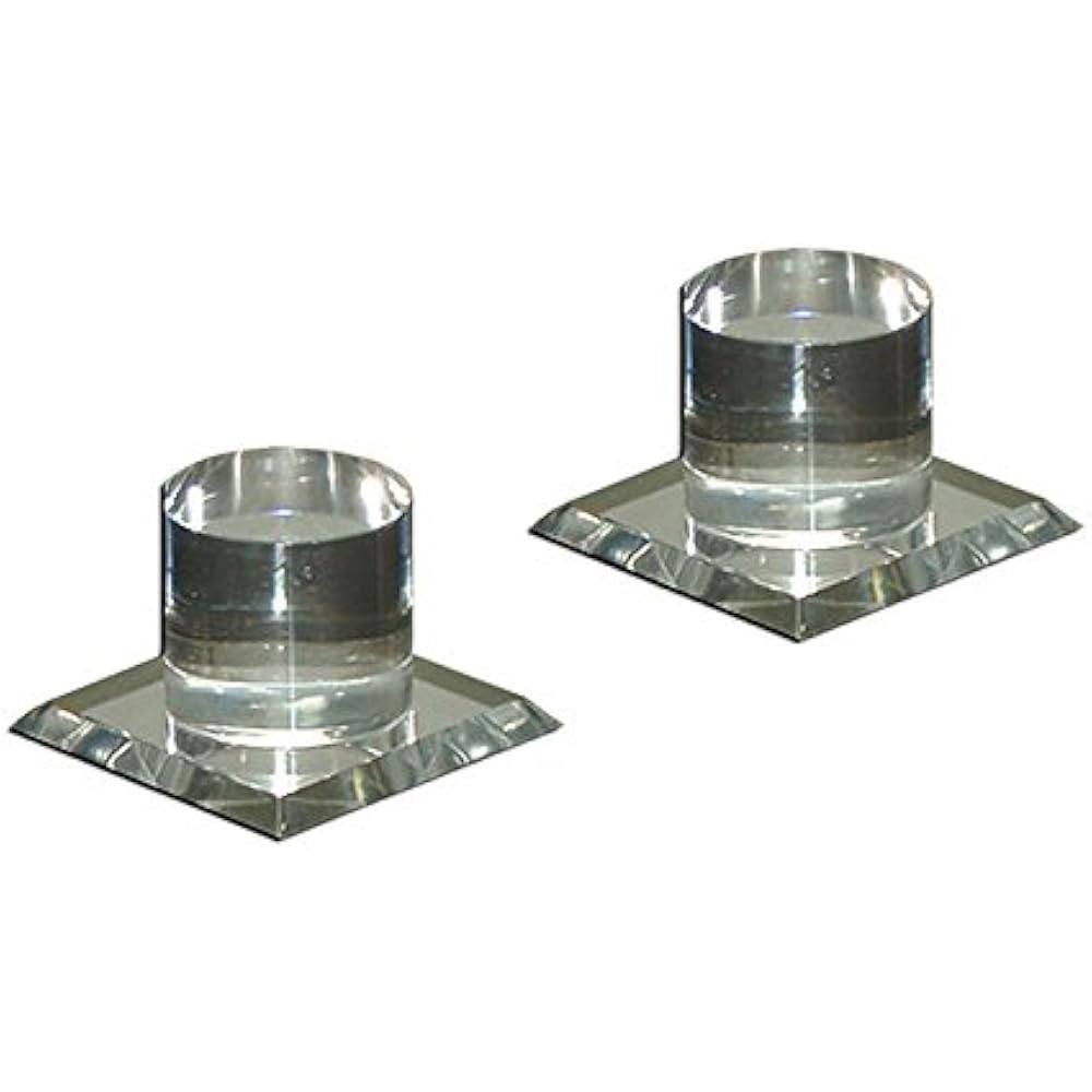 Pull Handle, Self Stick Round Acrylic Mirror Finger Knob (2 Pack