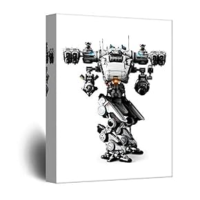 Robots Painting Wall Bedroom Living House