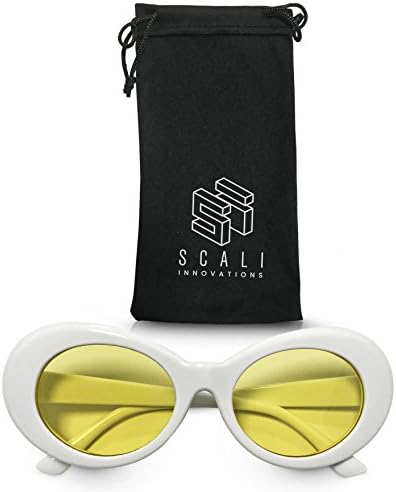 Clout Goggles Retro Round Bold Oval Mod Vintage Thick Frame Kurt Cobain Sunglasses