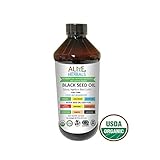 Alive Herbal Black Seed Oil Indian, Cold Pressed Organic -100% Raw, First Pressing, Unfiltered, Vegan & Non-GMO, No Preservatives & Artificial Color (8 oz. Plastic Bottle)