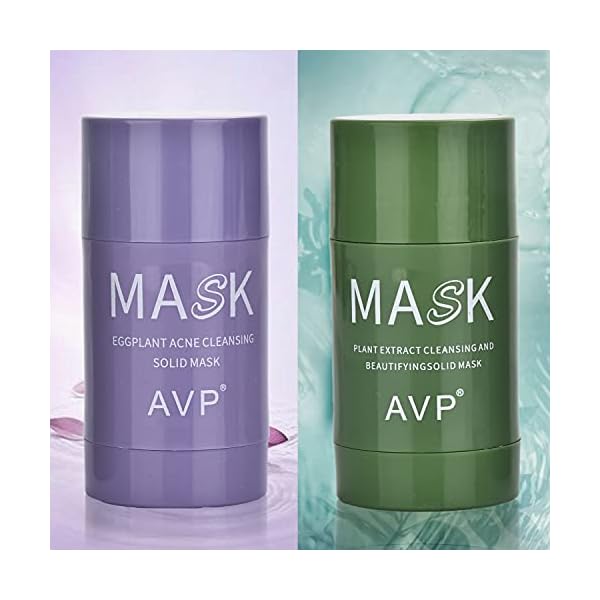 Green Tea & Eggplant Cleansing Mask Purifying Face Mask Deep Cleaning Oil Control Blackhead Removing for All Skin Types…