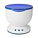 Recomfit Romantic Ocean Waves Light Relax Projector Pot Lamp, Mp3 Iphone Speaker, LED Star Night Light Projector, Music Projection (White&blue)