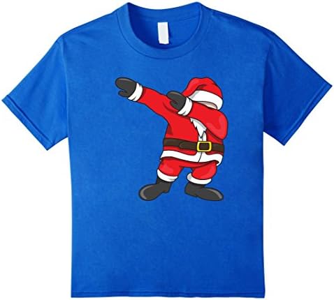 Kids Dabbing Santa Claus T-Shirt - Dab Father Christmas Shirt 6 Royal Blue