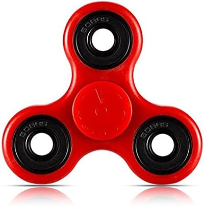 HSPINNER High-tech Hybrid Ceramic 360 Degree Rotation Triangle Hand Spinner Fidget Work Ultra Fast Bearings Luminous Toy Red