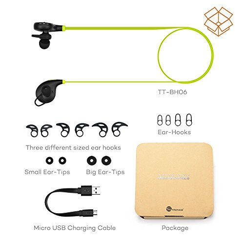 image for TaoTronics Bluetooth Headphones Wireless Earbuds Sports In Ear Sweatpr