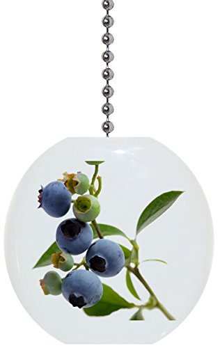Blueberries on Vine Solid Ceramic Fan Pull