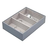 STACKERS ‘CLASSIC SIZE’ Dusky Blue Deep 3 section STACKER Jewelry Box