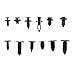 Hilitchi 200pcs Automotive Black Nylon Push Type Retainer Assortment Kit for Toyota GM Ford Honda Peugeot Chrysler (200pcs)