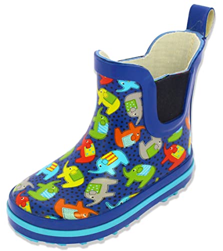 Beck Garçon Elephants Botte De Pluie, Bleu, 24 Eu Uk