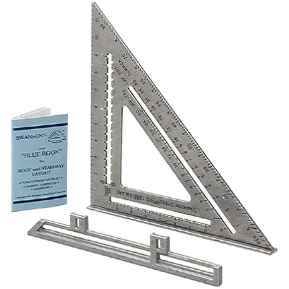 Swanson Carpentry Squares Tool S0107 12Inch Speed Layout Blue Book