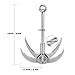 Lixada Grappling Hook Folding Foldable Survival Claw Stainless Steel Hook Outdoor Camping Exploring Mountaineering Climbing Sawtooth Anchor