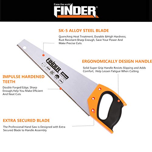 Professional Cut Handsaw, Perfect for Sawing,Trimming, Gardening, Pruning & Cutting Wood, Drywall, Plastic Pipes & More, Razor Sharp Blade