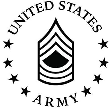 E-8 Master Sergeant Rank Sticker Decal Vinyl MSG OR-8 E8 US Army
