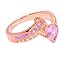 CiNily Womens Gold Plated Created Fire Opal Ring/Triangle Ring/Adjustable Wrap Open Ring for Teen Girls Size 5-13