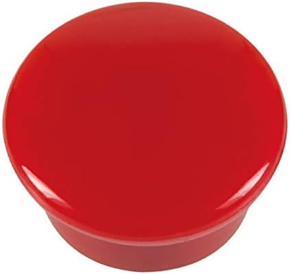 Westcott E-10802 00 Adhesive Magnets 15 mm Round Red Pack of 10