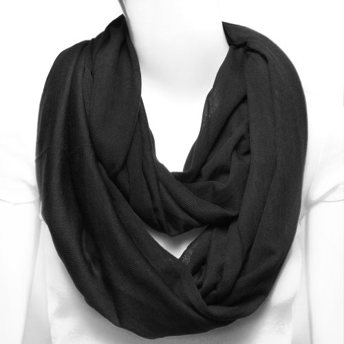 Scarfand's Soft Solid Inifinity Scarf (Black)