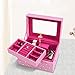 Musical Jewelry Box for Girls Ballerina Music Box Kids Jewelry Boxes Pink Glittery Musical Storage Box with Drawer for Little Girl's Gifts Lamir