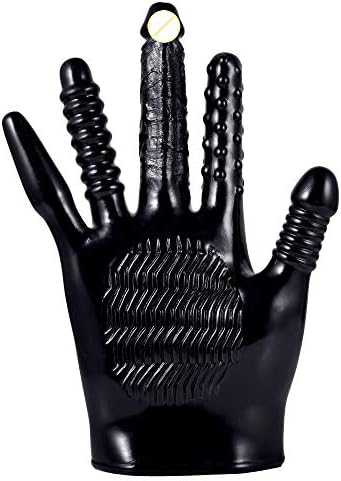 Couples Male Female Massage Tool Silicone Soft Flirting Massage Glove Men Bath Body Brush-Black