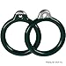 Swing Set Stuff Commercial Round Trapeze Rings with SSS Logo Sticker, Green