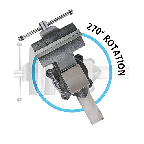 Forward CR60A 6.5-Inch Bench Vise Swivel Base Heavy Duty with Anvil (6 1/2") - Thumbnail 5