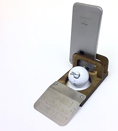 The Mini-PuttCAM - The Only Card Holder That Makes You Putt Better - Portable Putt Training Camera Holder (Baltic Birch, Stainless Steel, Handcrafted in America) Great for Office, Home, Golf Course
