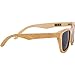 Shiner Bamboo Wood Polarized Sunglasses - UV400 Lenses, Wayfarer Style (Bamboo, Black)
