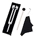 QIYUN Tuning Fork, 128 Hz Tuning Fork Weights Aluminum Clinical Grade Nerve/Sensory with Silicone Hammer - A Repair Tool and Cleaning Cloth - Packaged in Soft Storage Bag - Aluminum Alloy
