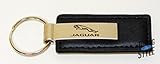 Jaguar Black Leather Keychain