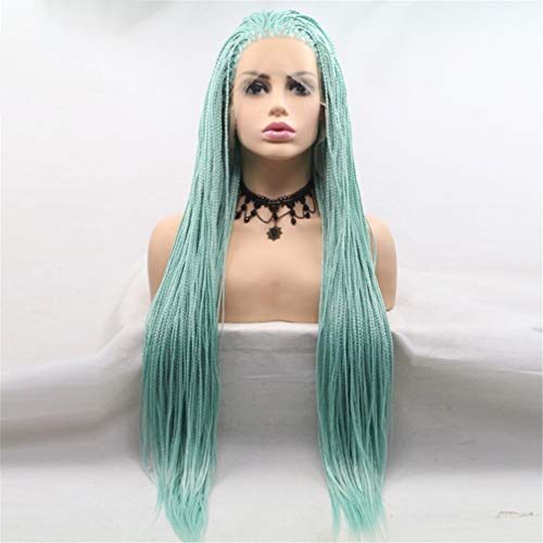 YTOOZ Braided Front Wigs Color Synthetic Woven Front Wig Ladies Heat Resistant Fiber Wig Premium Woven Wig,16 inches