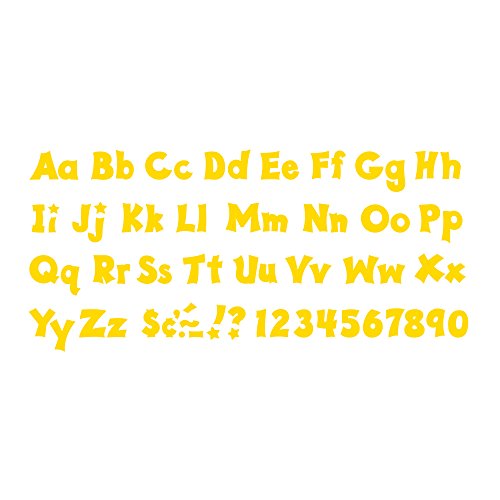Trend Enterprises Friendly Uppercase/Lowercase Combo Pack Ready Letters, 4", Yellow (T-79804)