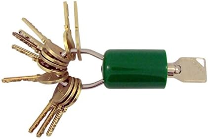 Key Kop II Locking Key Ring with 1 Inch Shackle and Navy Blue Colored Boot