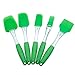Startostar Silicone Spatula Set Easy Flex Heat Resistant 3-Piece Silicone Spatulas and 2-Piece Silicone Brushes - Gift Box (Green)