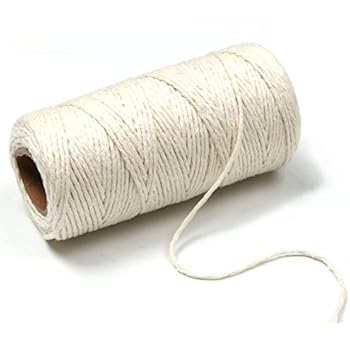 Penta Angel 100 Yards White DIY Craft Decoration Kitchen Natural Cotton Cooking Twine Food Packaging String for Trussing and Tying Poultry Meat Making Sausage