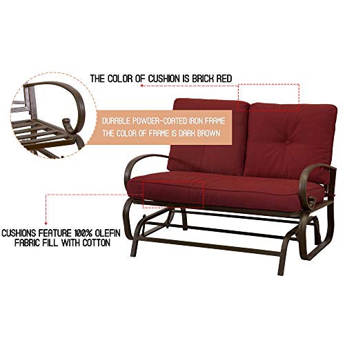 image for Homevibes Outdoor Glider Porch Glider Patio Bench Loveseat Furniture R