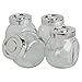 IKEA RAJTAN Spice jar, Glass, Aluminum Color 400.647.02, 1-Pack( 4-Count ), Clear