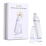 SUNMAY Sonic Eye Massager, 42℃ Heated Anion Import Wand for Dark Circles and Puffiness, Skin Care Device (White)