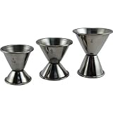 Dozenegg Double Cocktail Jigger, Set of 3 New